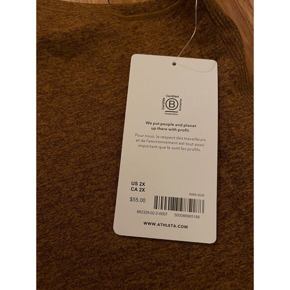 ATHLETA UPTEMPO ll TANK MAHOGANY HEATHER SIZE 2X NWT PILATES YOGA ATHLEISURE $55 - Picture 4 of 5